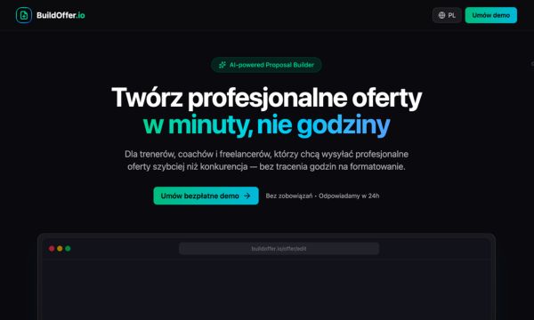 Product screenshot — proposal editor with AI assist